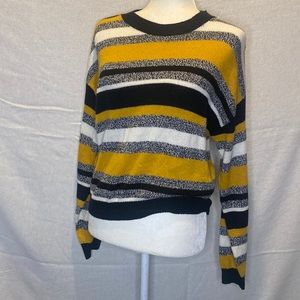 Divided Mutli colored stripe long sleeve shirt